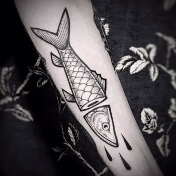 tatouage medieval poisson