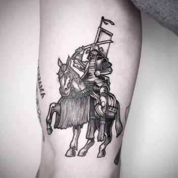 tatouage medieval cheval