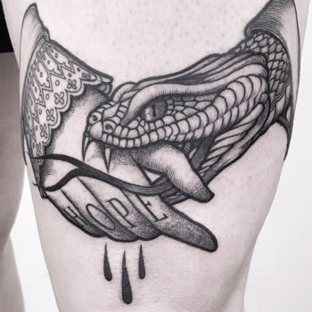 tatouage medieval serpent