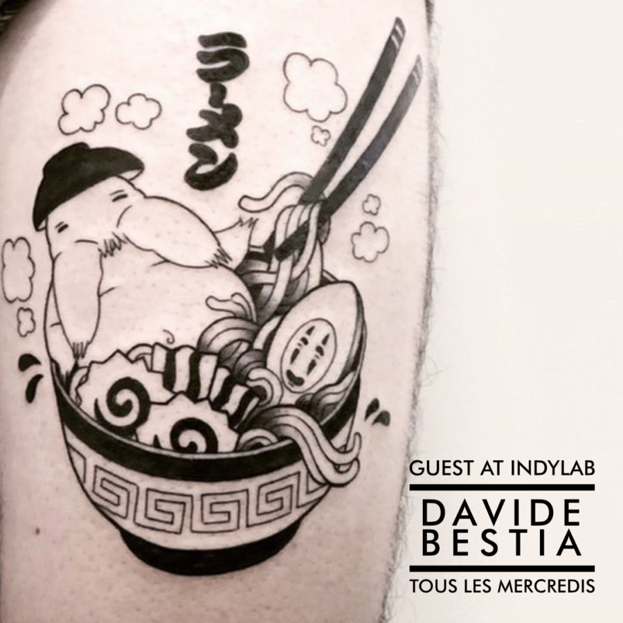 guest tattoo artist tattooist tatoueur Davide Bestia Cannes Nice tatouage japonais studios gibli manga
