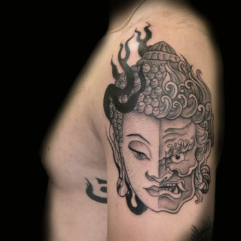 tattoo artist tattooist tatoueur Davide Bestia Cannes Nice tatouage japonais studios gibli manga