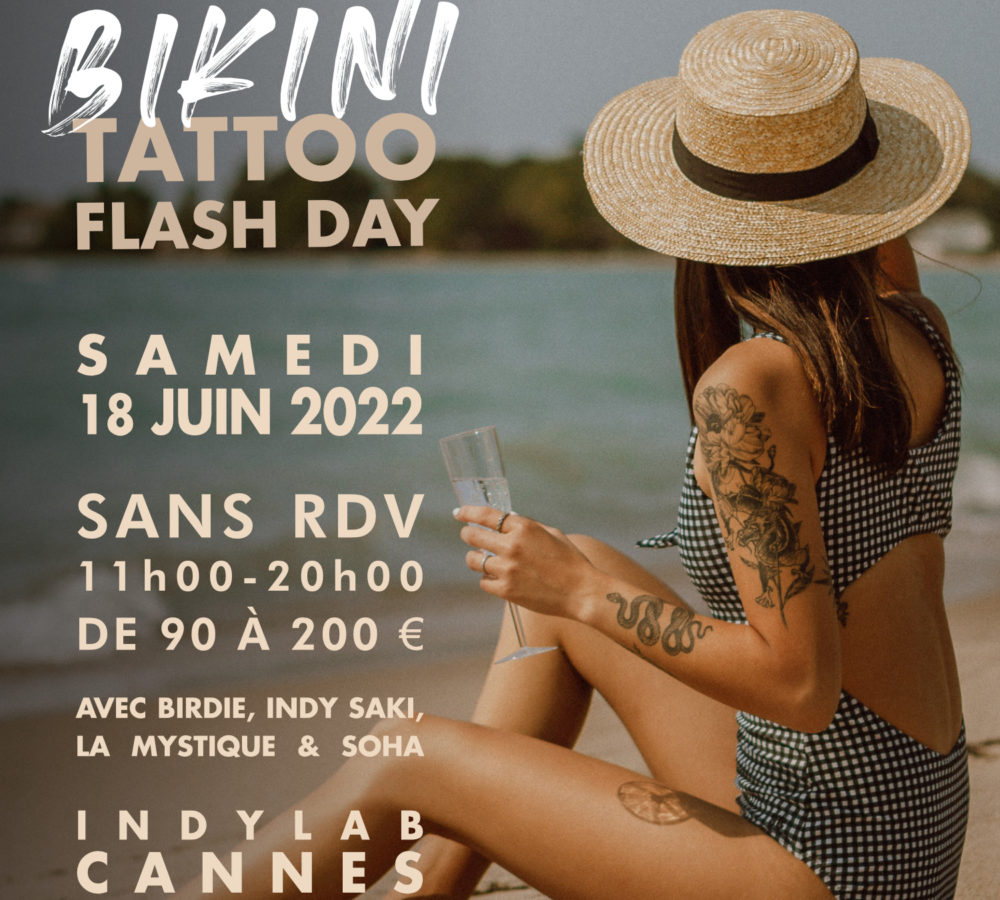 cannes event évènement tattoo tatouage bikini flash day