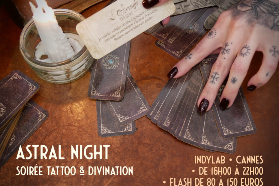 event cannes 2023 tattoo fhlahs night divination cartomancie tarot tatouage