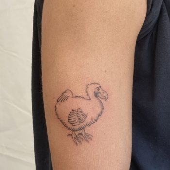 NEO-STUDIO_TTT_Dodo Noémie neo studio cannes tattoo tatoueuse artiste minimalisme linework blackwork fineline oiseau dodo
