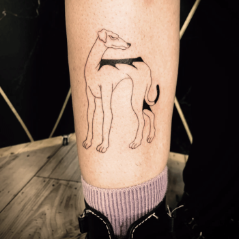 alice cirendini tatoueuse cannes indylab tattoo tatouage chien lévrier